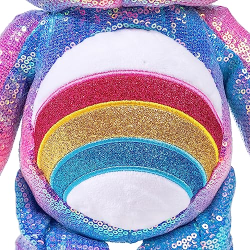 image for Care Bears Sequin Plush, Cheer Bear Plushie for Ages 4+ Perfect Stuffe