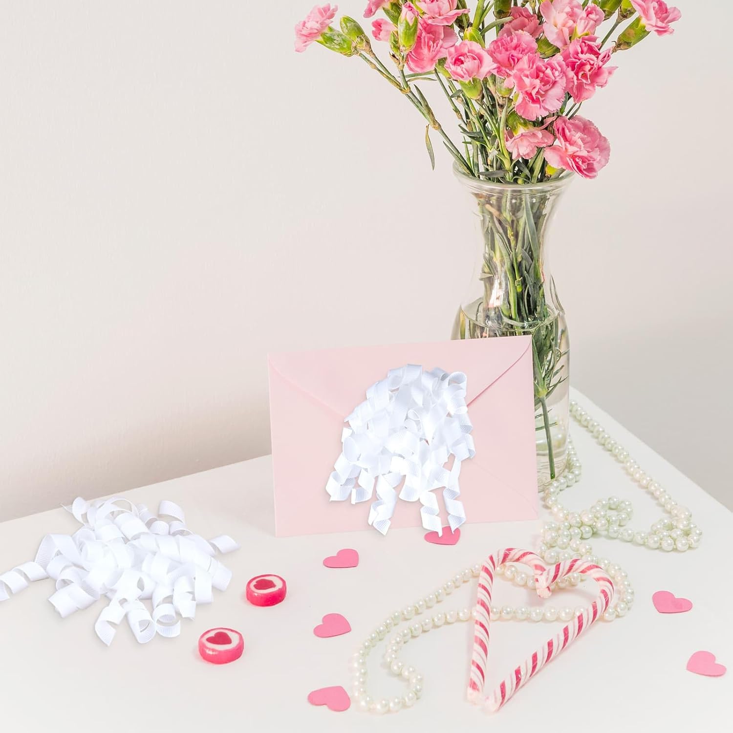 YKW Pure White Curly Gift Bows for Wrapping - 6 Pack Large 4" Self Adhesive Grosgrain Ribbon Bows for Wedding, Bridal Shower, Winter Holiday & Elegant Gift Decorations - Image 6