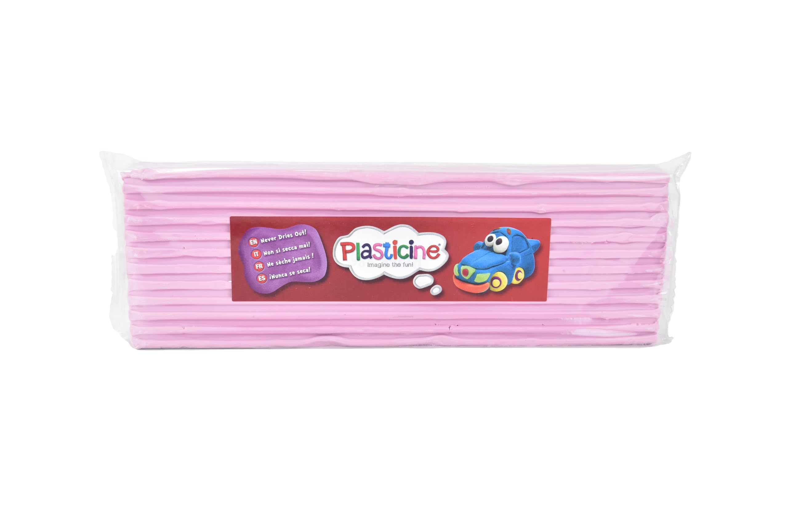 Plasticine One Colour Slab 400g - Rose, Modelling Clay for Professional Animators and Model Makers, Easy to Shape and Mould, Make Sculptures, Models and Stop-Motion Animations