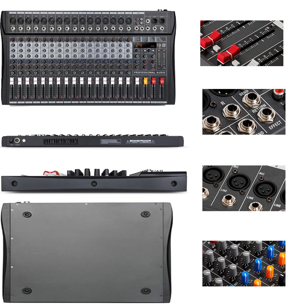 Amazon | 16チャンネルミキシングコンソール 24種類のエフェクトが内蔵