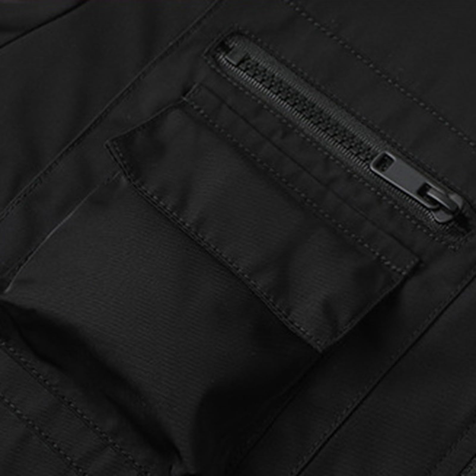 Herren Jacke Retro Baseball Mantel Utility Design Mehrere Taschen Leichte Freizeitjacke Atmungsaktiv Bequem
