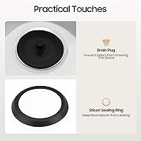 Vista 20 de Small Wall Mount Corner Bathroom Sink White Triangle Plastic Vanity Single Bowl Sink for Kitchen Bathroom Lavatory (White, Without Faucet)