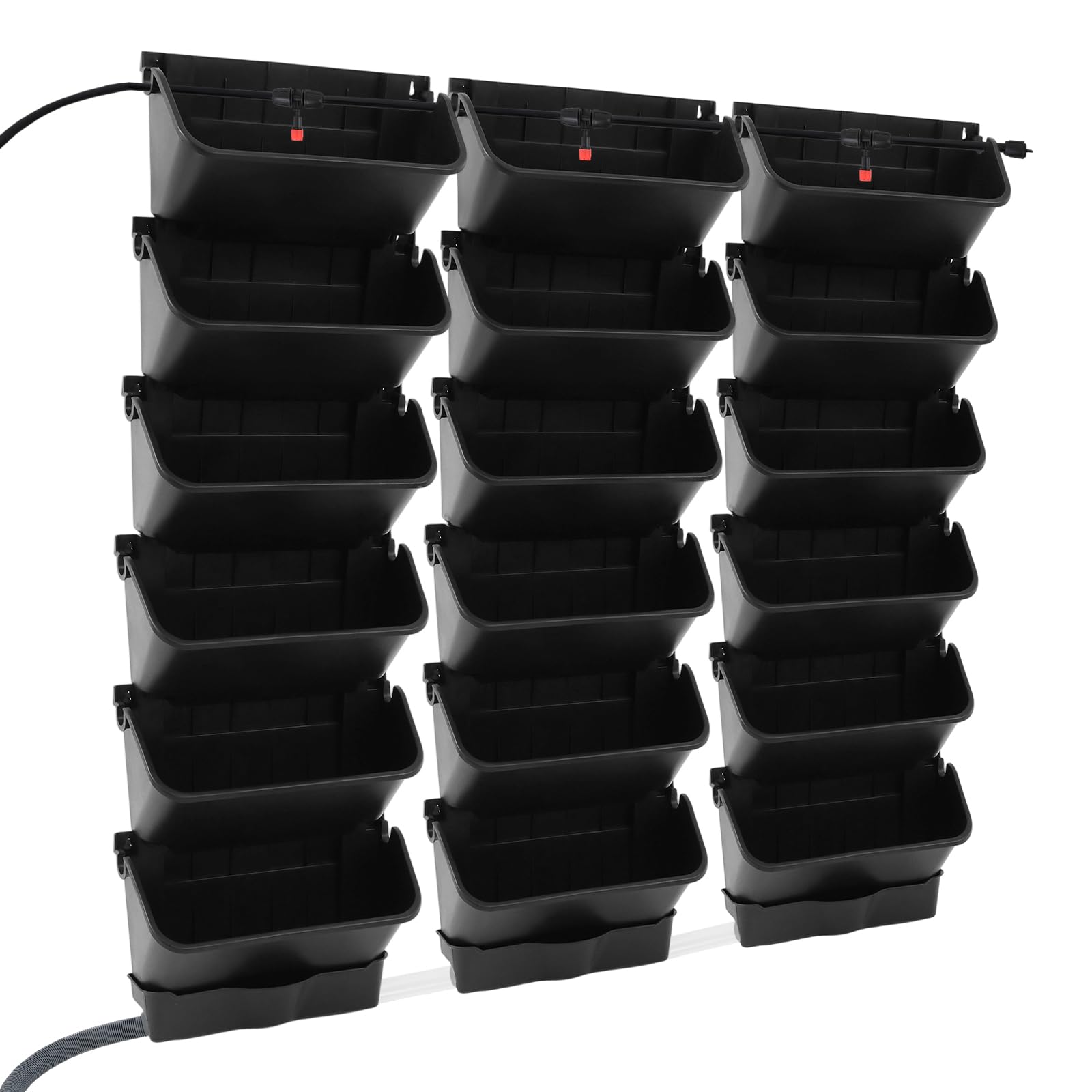 Pot de plantes vertical suspendu avec système d'arrosage automatique, mur de plantes économe en espace, jardin vertical, ensemble de pots de fleurs pour cour, jardin, balcon, décoration de maison