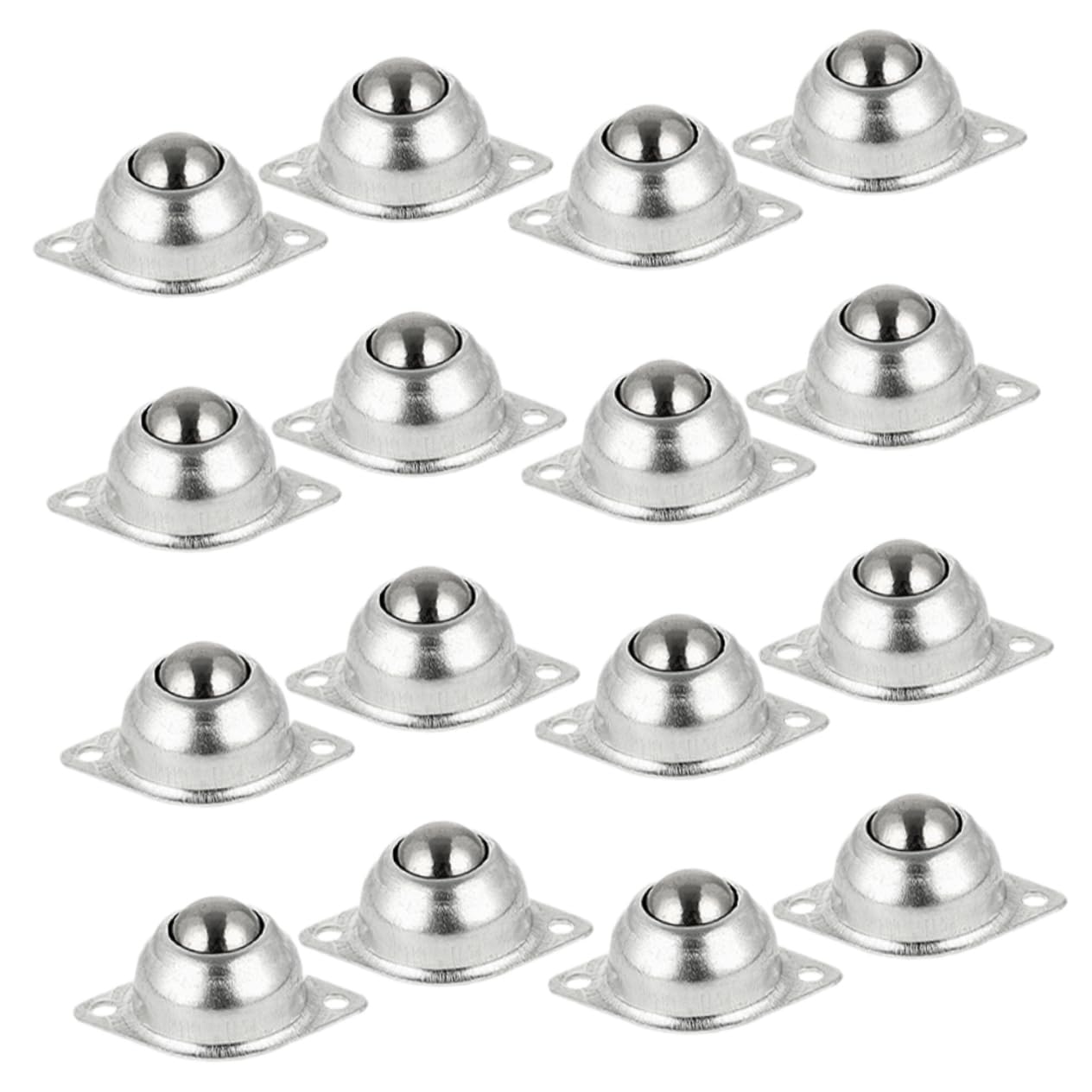 16pcs Universal Ball Caster Appliance Rollers Caster Roller Transfers Furniture Transfer Bearing Ball Bearing Roller Small Wheels Roller Stand Bearing Silver Carbon Steel MUCKLILY