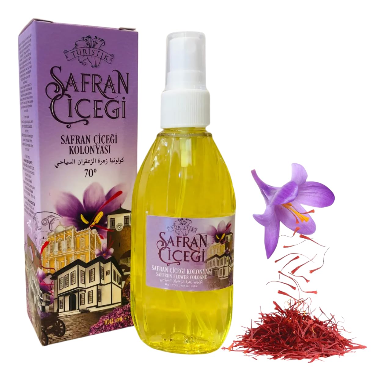 Touristic Saffron Flower Classic Saffron Cologne Touristic Saffron Cicegi Classic Saffron Cologne 100 ml-3 38 fl oz Traditional