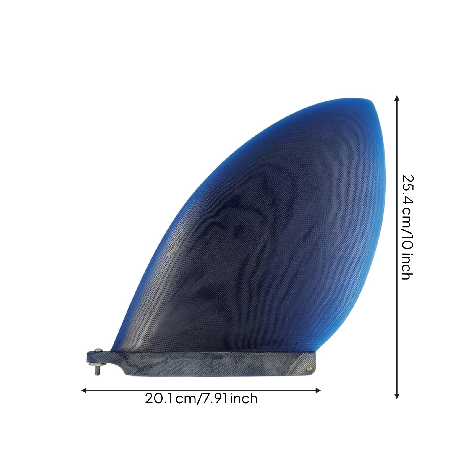 Baoblaze de Surf de 10pulgadas Central Quilla para Longboard Quilla para Tabla Fibra de Vidrio Superficie Tejida Tipo Malla Conexión Estable Adecuada para