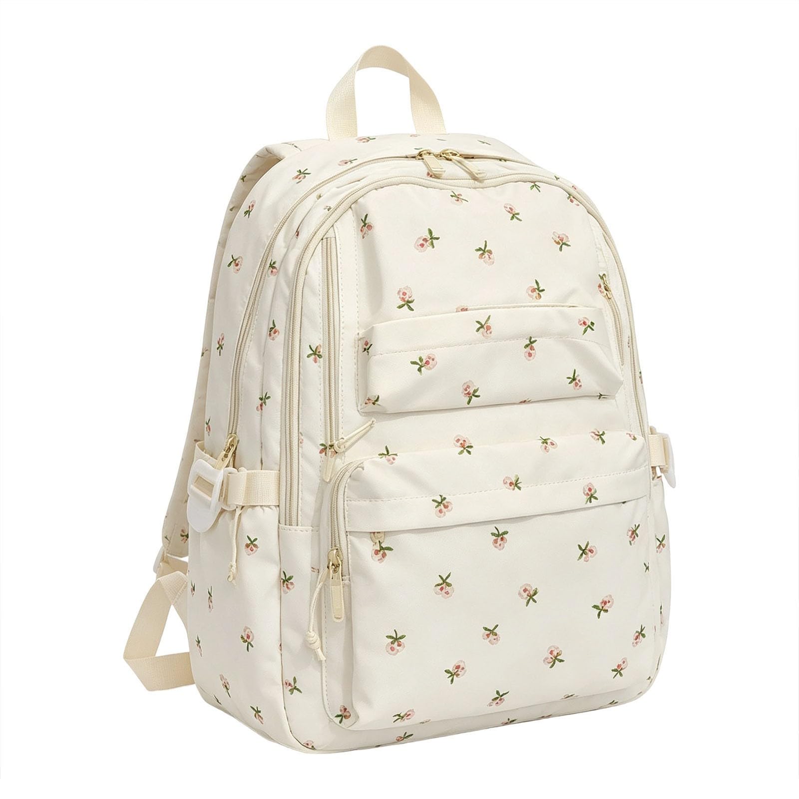 JytxhgzrVZ Large Capacity Backpack, School Bags with Compartments and Handle, Cute Cherry Print School Backpack with Adjustable Straps, Perfect For Girls Travel Or School Gift