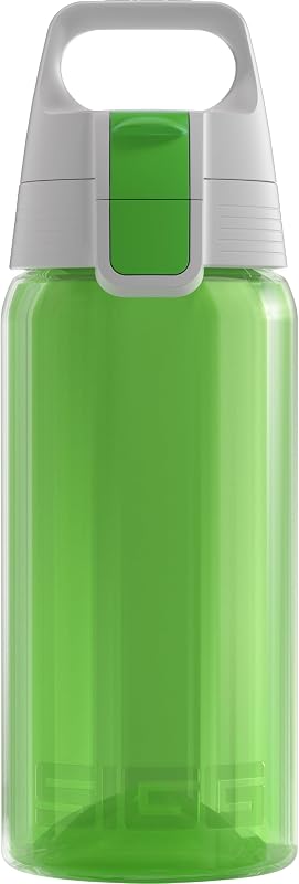 Bidon pentru copii Sigg Viva One, Verde, 0,5 L - Potrivit și pentru băuturi carbogazoase, etanș, lavabil în mașina de spălat vase, fără BPA