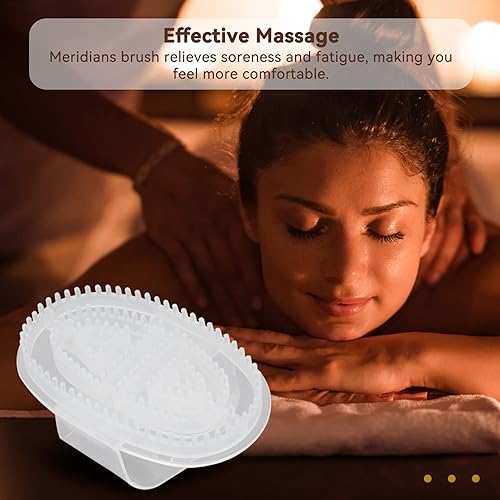 Miniatura 3 de 2 piezas Meridians Brush Masajeadores de mano, cepillo de masaje portátil para raspar el cuerpo, cepillo de masaje anticelulitis, masajeador de