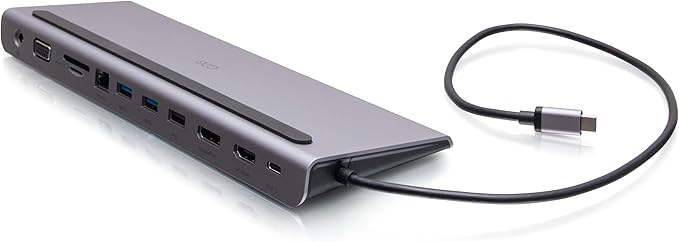Hub USB C2G USB-C 3.2 TRIPLE DOCK, 12 Puertos, Negro miniatura 2