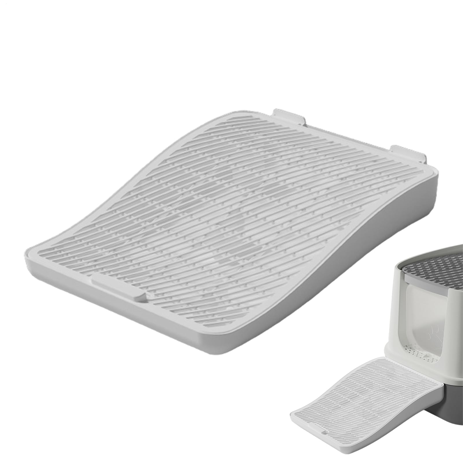 Rampa per lettiera per gatti, scale per la raccolta dei rifiuti di | materiale PP con gradini antiscivolo, accessorio facile da arrampicare, supporto confortevole, per gatti, , anziani