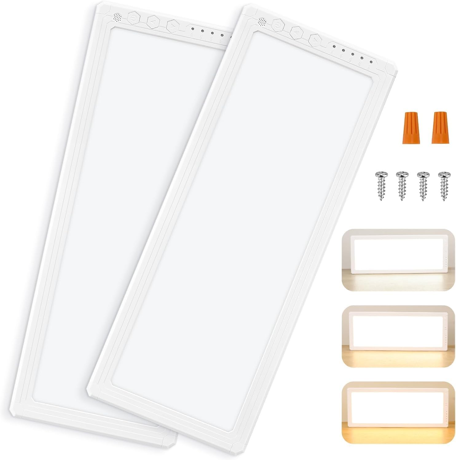 Kohree Dimmable RV Interior Light 12V 16.7" x 6.6", 1500 Lumen RV LED Ceiling Lights, 5 Levels of Dimming, 3 Color Temperature, 2900-6500K, RV Lights Fixtures for Car/RV/Trailer/Camper/Boat (2 Pack)