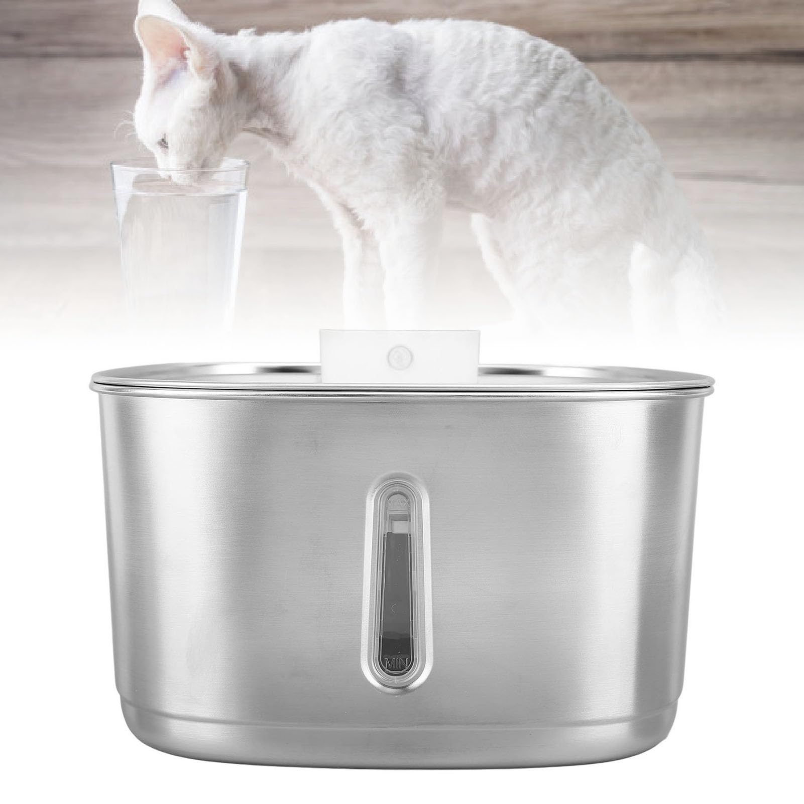 Fontanella per Gatti Senza Fili, 3,2 Litri, Automatica Ultra Silenziosa per Cani e Gatti, con Batteria da 4000mAh