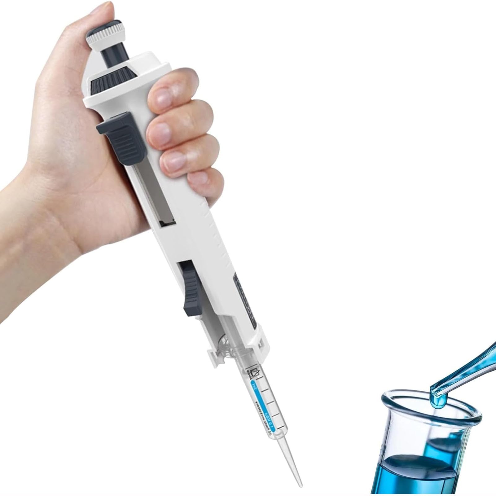 Pipety ciągłe 0,5 ml – 50 ml, pipety jednokanałowe, 5-stopniowa regulacja objętości, do diagnostyki klinicznej, analizy chemicznej