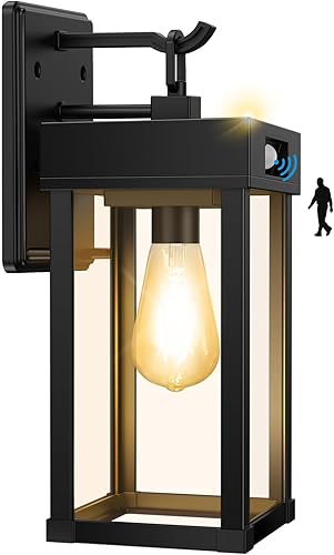 Miniatura 1 de Luces solares para exteriores con sensor de movimiento y 3 modos de iluminación, luces solares de pared impermeables para exteriores con panel