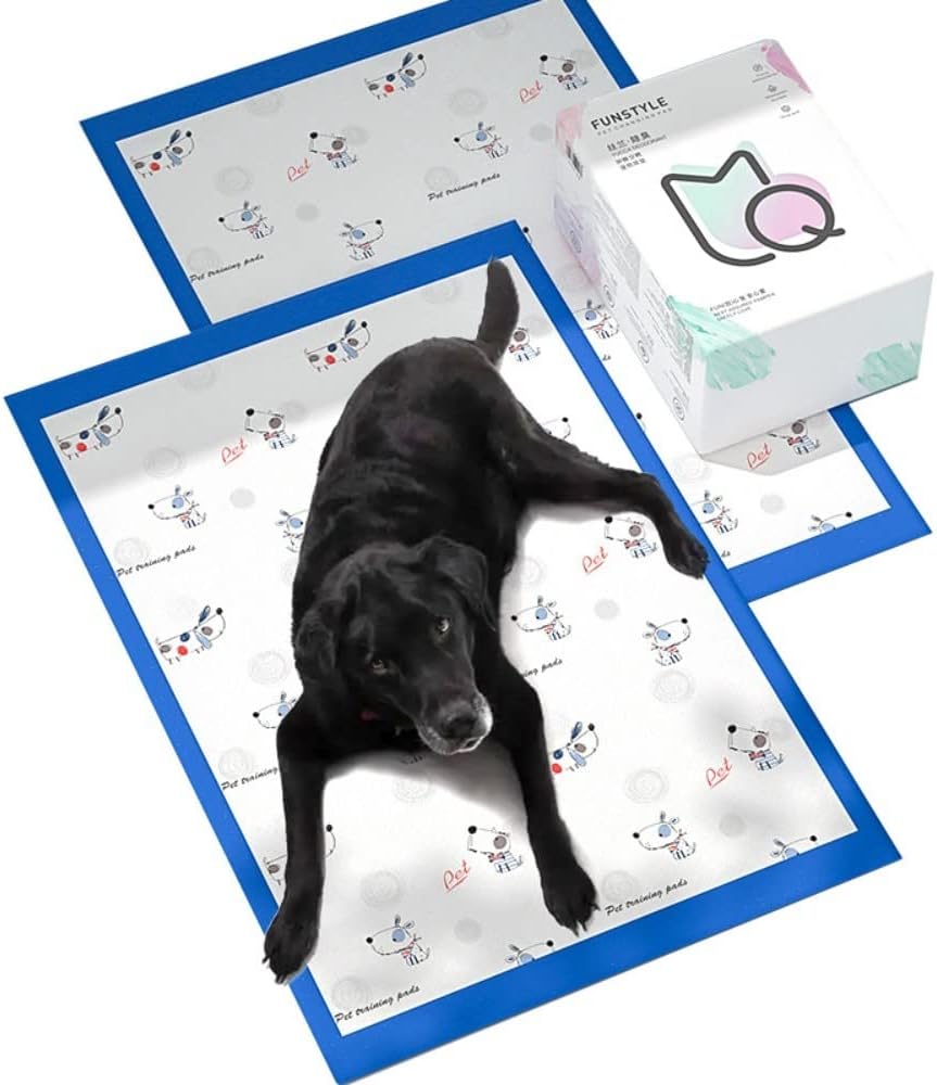 Mumoo Bear 80 Pack Large Dog  Puppy Training PadsSuper Absorbent Puppy PadsAnti Slip Dog Pads Training, Leak Proof  Quick Dry Dog PadsPlastic BorderHeavy Duty Dog Pee Mat 45 x 33cm