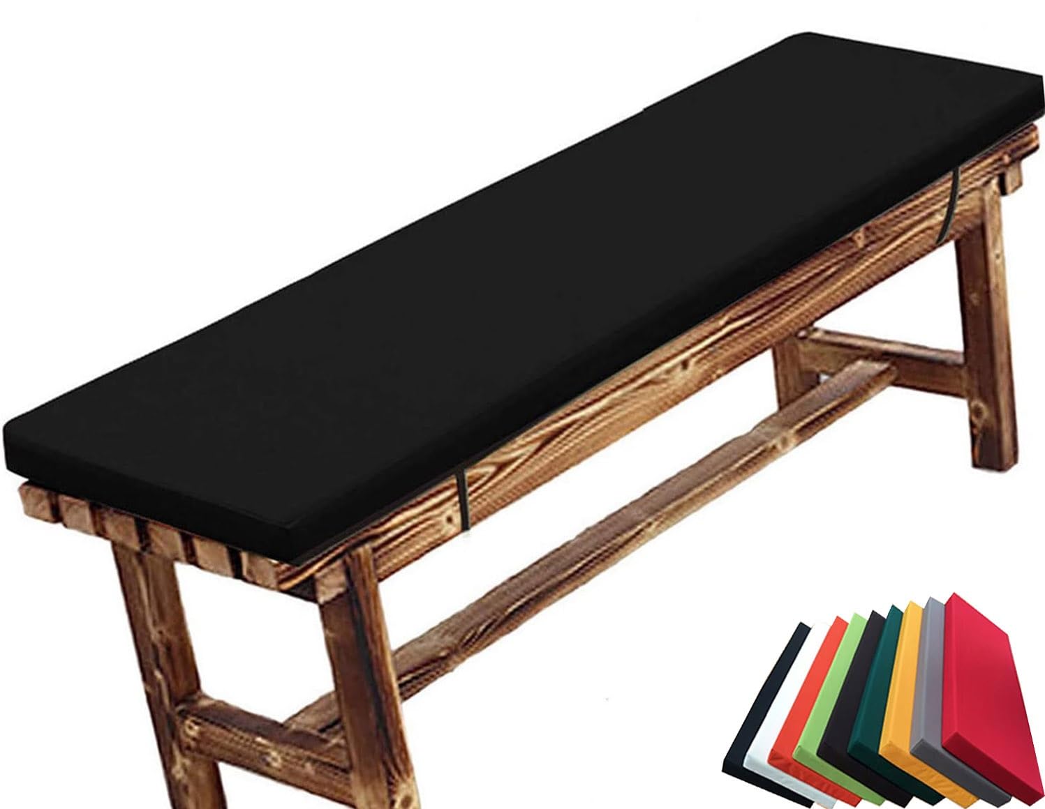 Panca impermeabile per esterni/interni, cuscino antiscivolo per 2/3/4 posti, perfetto per sedie lunghe e altalene da giardino a baia, disponibile in 120 cm, 110 cm, 200 cm, 150 x 40 cm, 35 cm, 30 cm