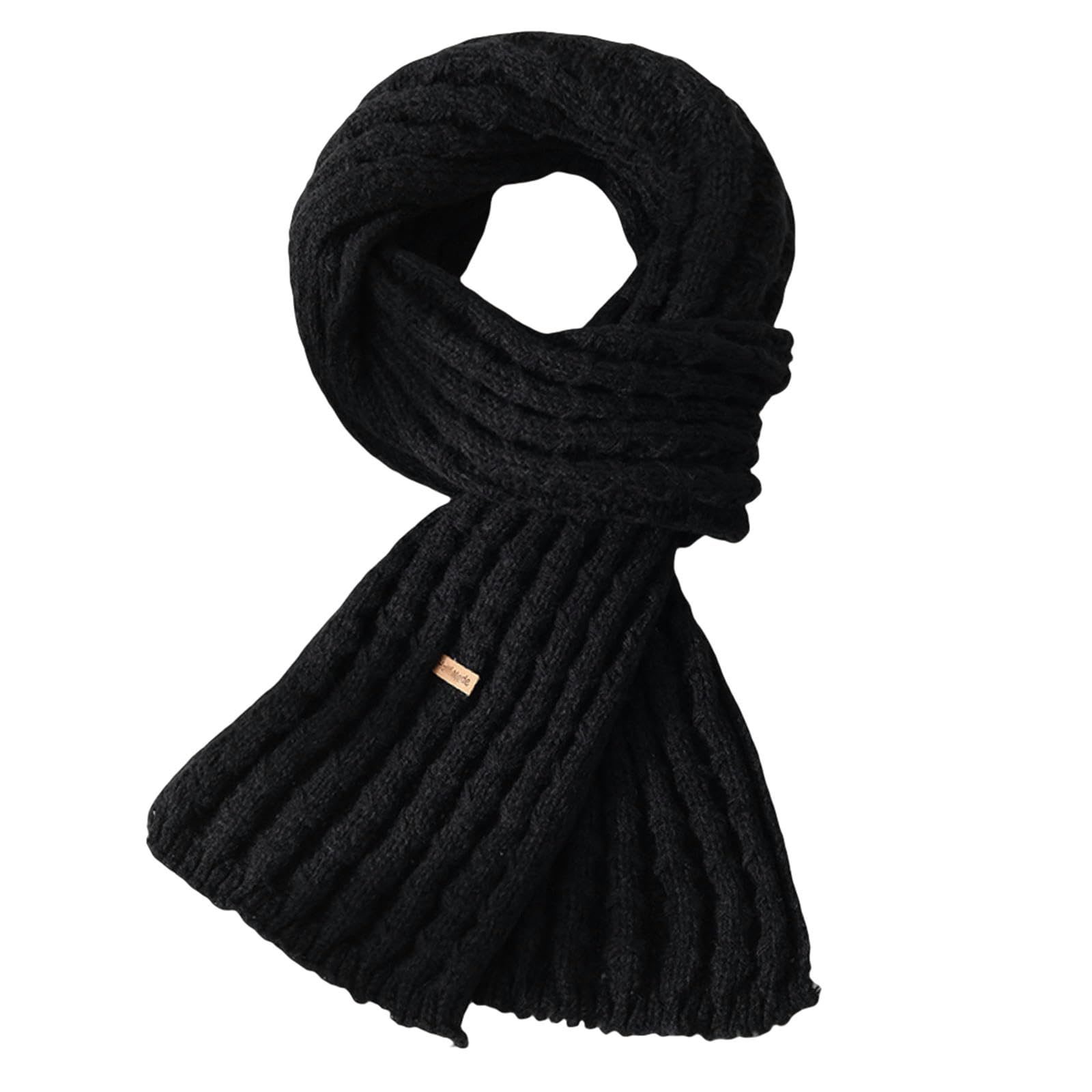 Sciarpa Donna Sciarpa da Donna Sciarpa Invernale Sciarpa Calda al Collo-nero-175 * 20