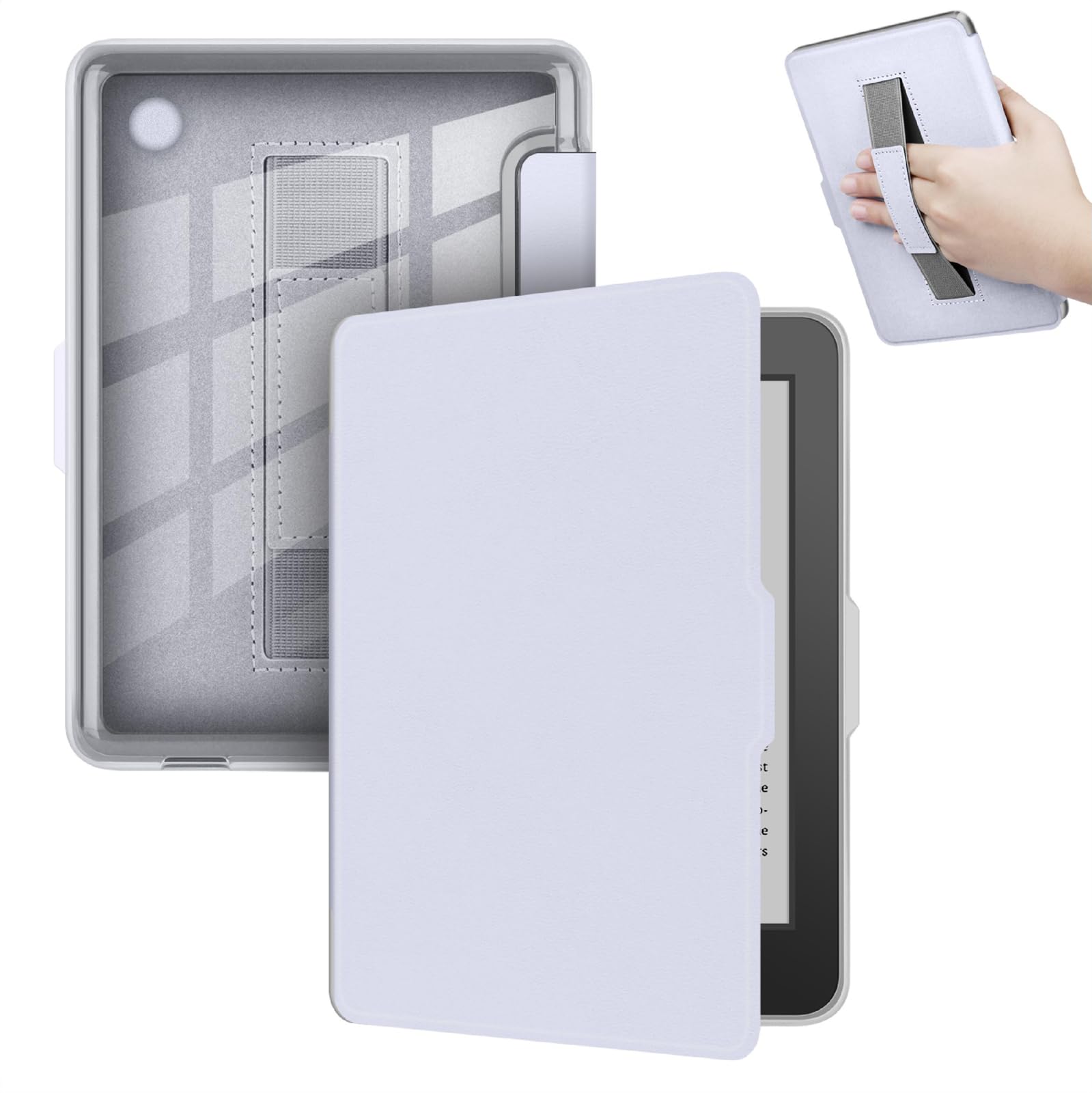 Pelle PC TPU Cover Compatibile Kobo Clara Colour Clara BW Clara 2E Flip Case Cinturino Guscio Rigido Posteriore Purple