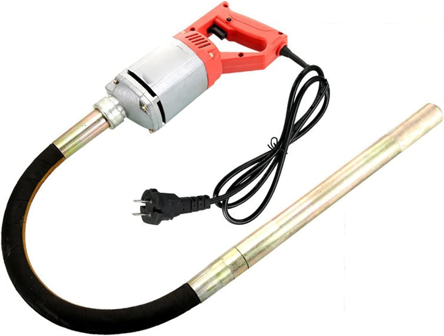 Concrete Mixers, Construction Vibrator Power Concrete Vibrator Hand Held Electric Pencil Vibrator With 1M 1.2M 1.5M Hose(2800W 1.2 meter rod)