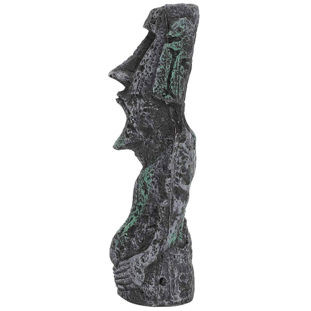 Statua Isola di Pasqua, Replica in Resina Statue Pietra Simil Isola Pasqua Testa Pasqua Decorazioni Pesci Artificiali Attrezzatura per Acquario Realistico Ornamento in Resina Paesa(Roman Portrait)