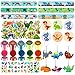 Produktbild 90 Stück Dinosaurier Party Favors Dinosaurier Stamps Slap Armbänder Schlüsselanhänger Aufkleber Temporäre Tattoos Broschen für Dinosaurier Mitgebsel Kindergeburtstag