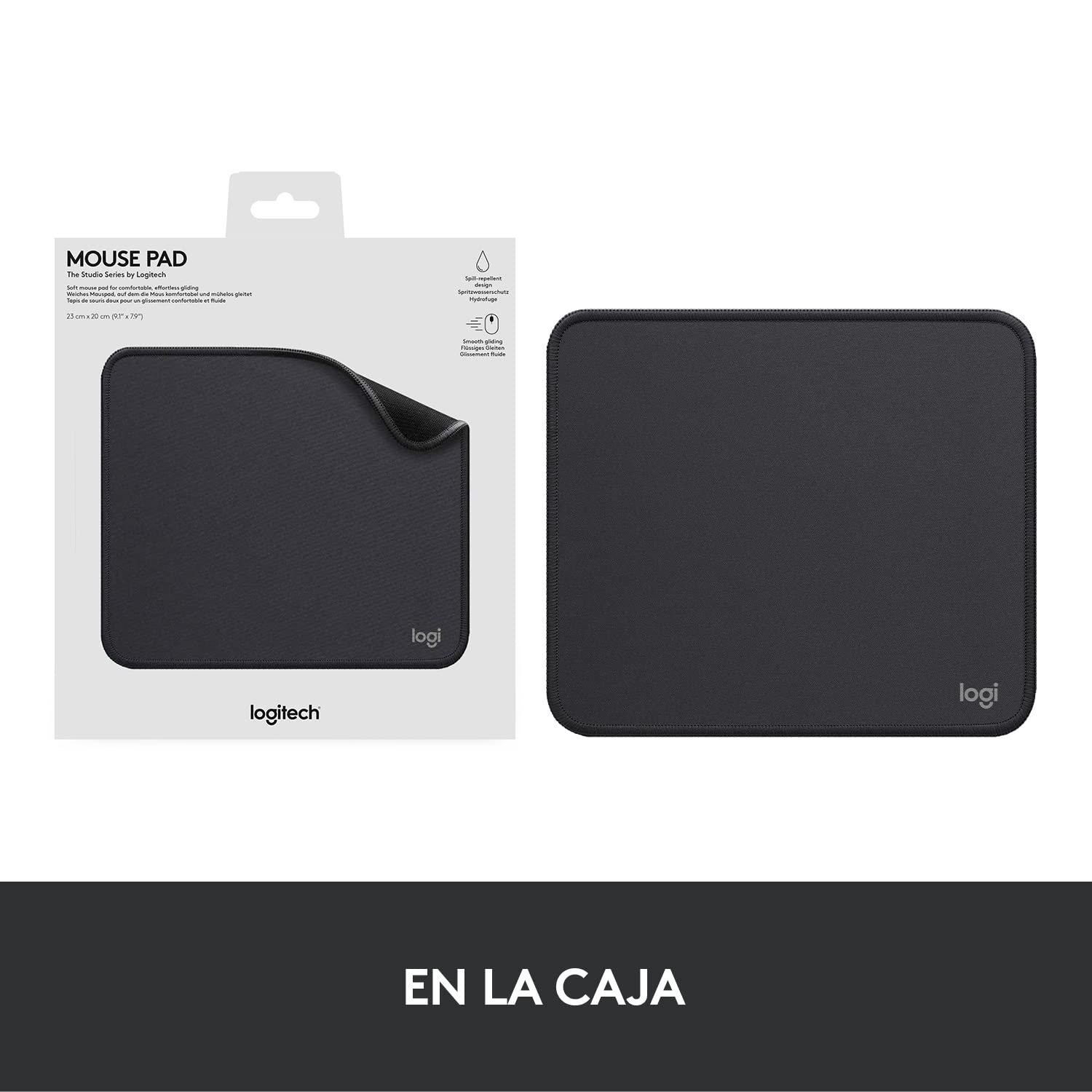 Logitech Mouse Pad Studio Series Antideslizante Resistente a Salpicaduras Gris