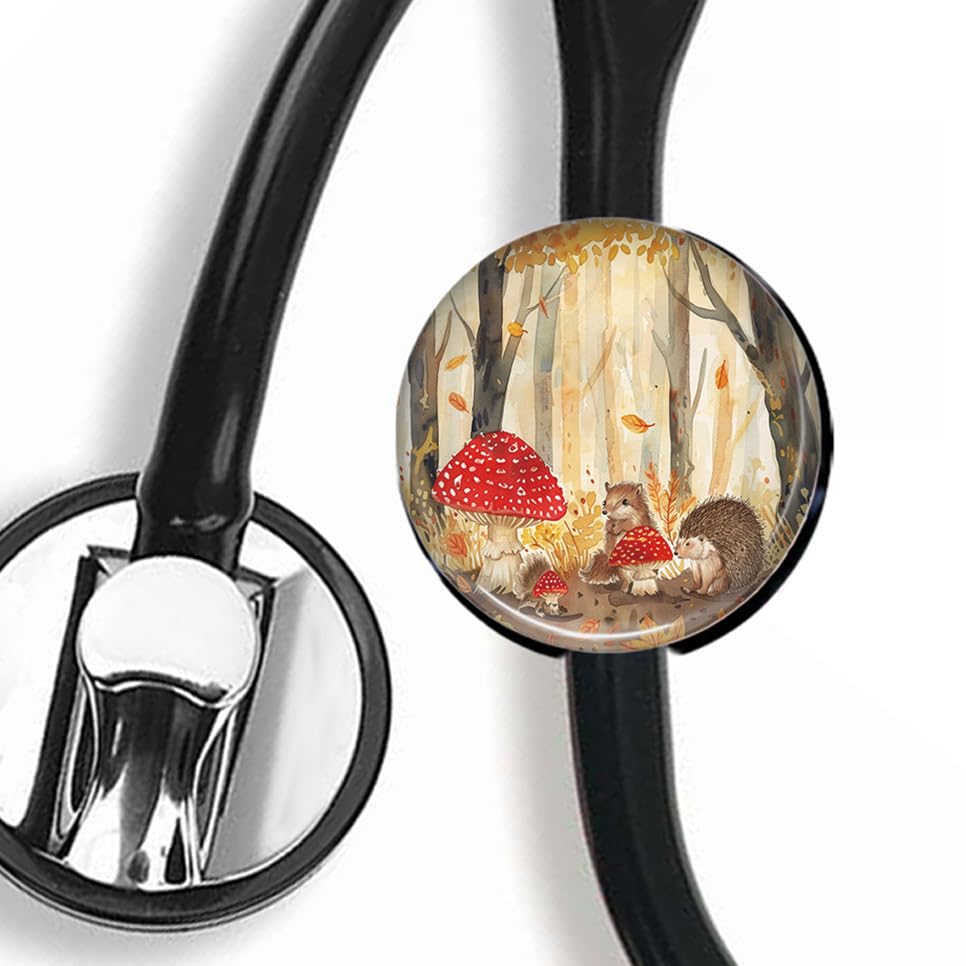 Cute Hedgehog StethoscopeTag Personalized,Nurse Doctor StethoscopeID Tag Customized, Medical StethoscopeName Tag,Ideal for Anyone That uses a Stethoscope, Nursing Students,etc.