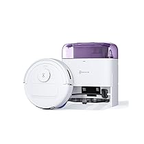 ECOVACS DEEBOT MINI Robot Aspirapolvere Lavapavimenti, 9000Pa, ZeroTangle 2.0, TrueMapping 2.0, Asciugatura ad Aria Calda 45°C, Svuotamento Automatico, Lavaggio Profondo Intelligente, Viola