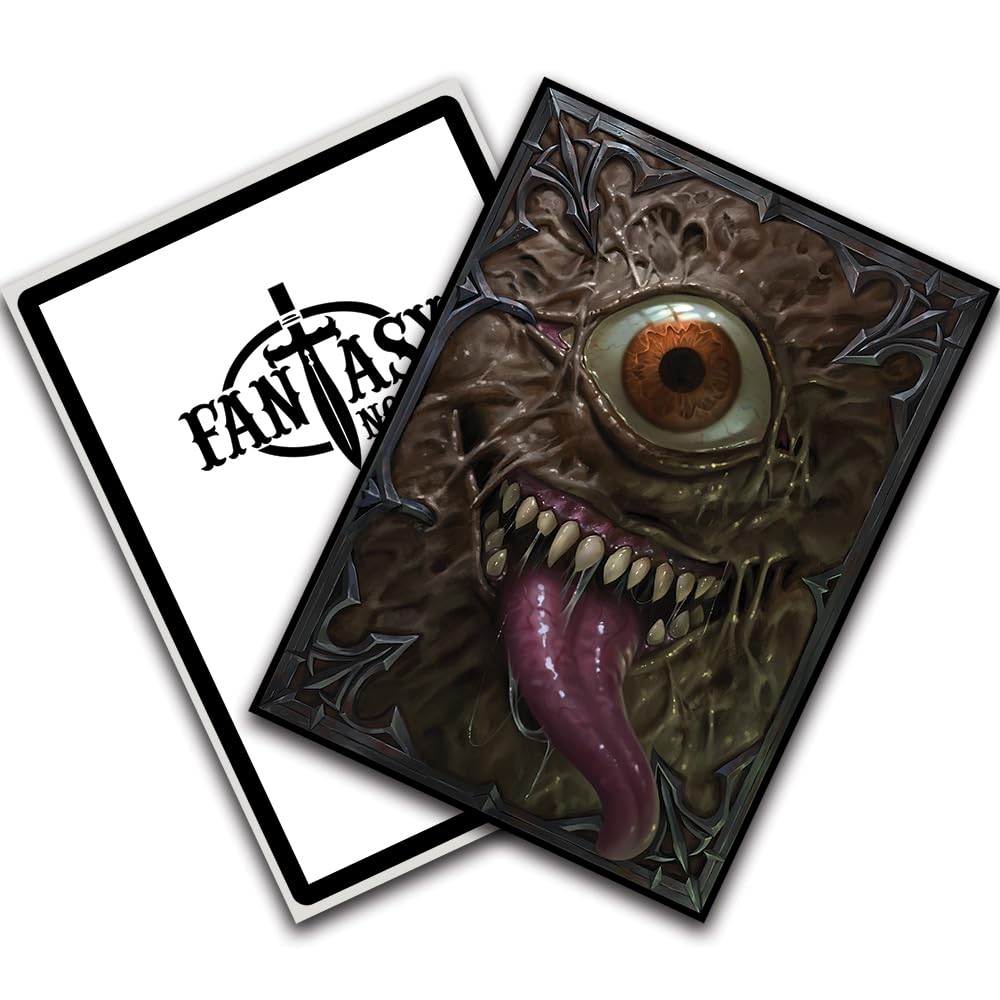Fantasy North - Book of Fiends - Spell Book Series I - 100 Textured Matte TCG Card Sleeves - Fits Magic MTG Commander Pokemon and Other Card Games