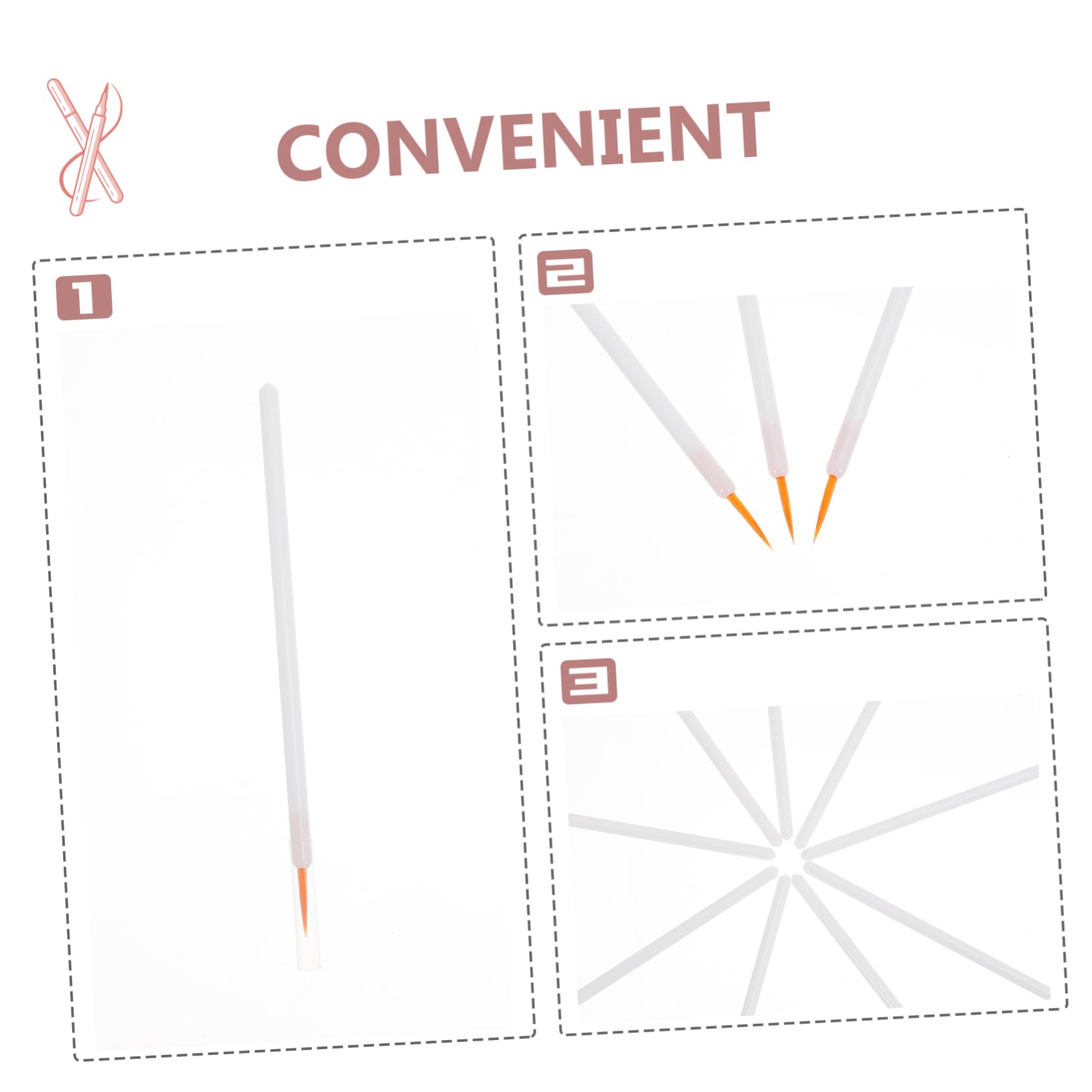 Ipetboom Practical One-off Eyeliner Brush Nylon Eyeliner Applicator for Lips Eyes