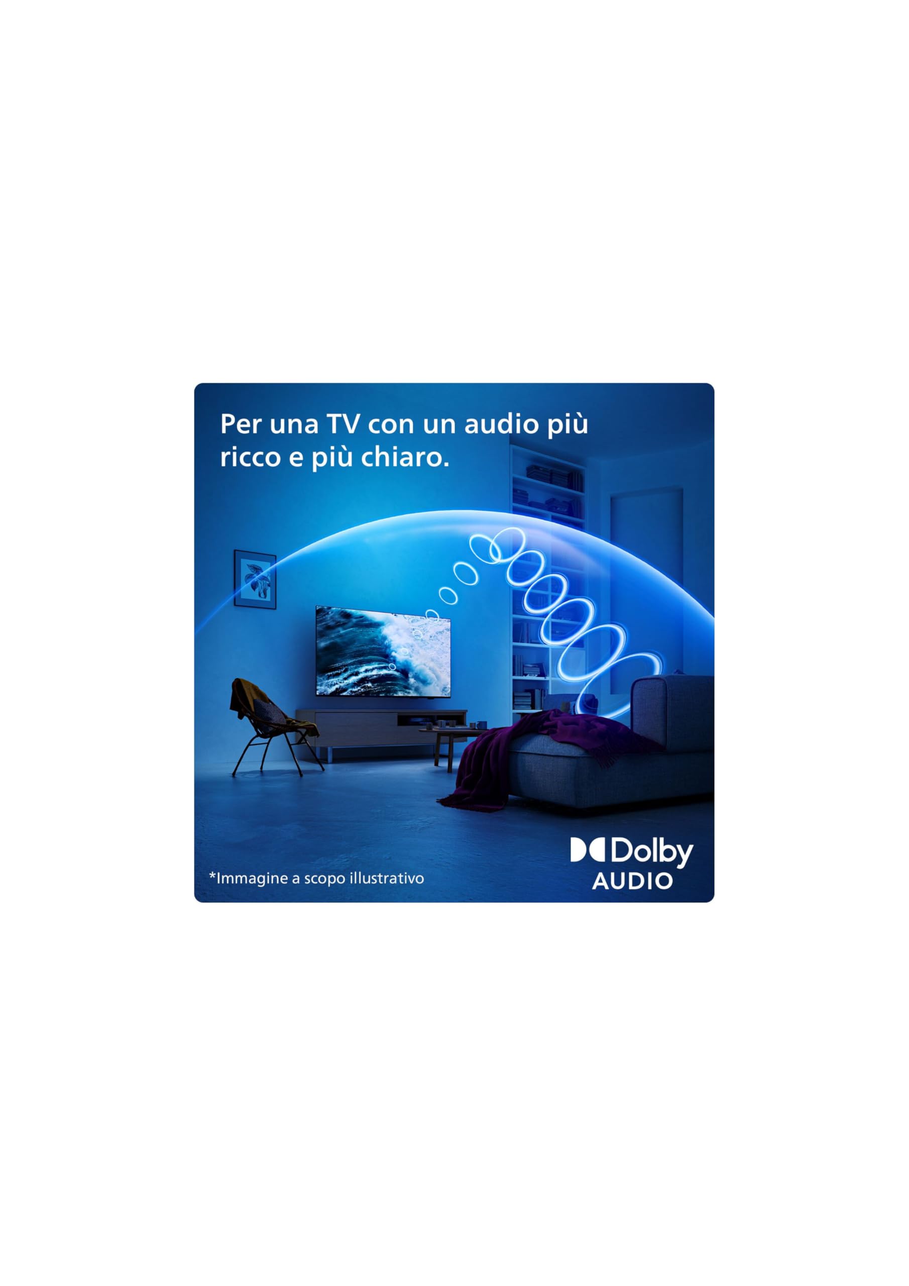 Philips 32PHS6009 HD LED Smart TV - Display 32’’ con piattaforma Titan OS, Pixel Plus HD e audio Dolby Digital, funziona con Alexa e Google Voice Assistant – Cornice nera opaca