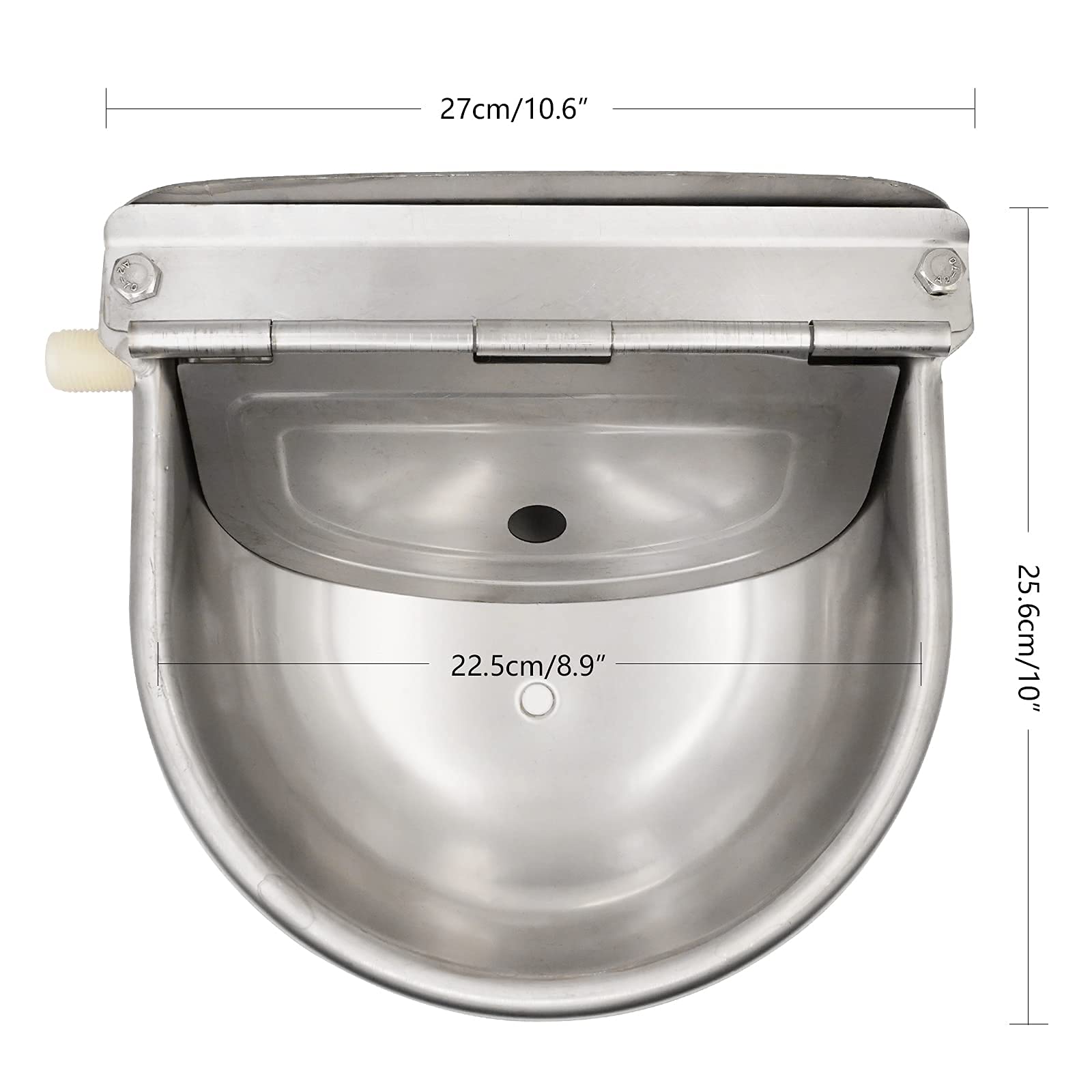 Automatic Tränkebecken Edelstahl Rinder Drinking Bowl mit Schwimmerventil Wassertrog für Vieh