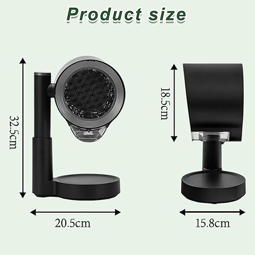 Miniatura 9 de Ventiladores de cocina portátiles para interior RV barbacoa, olla caliente, ventilador de escape de escritorio de cocina con 3 velocidades, altura