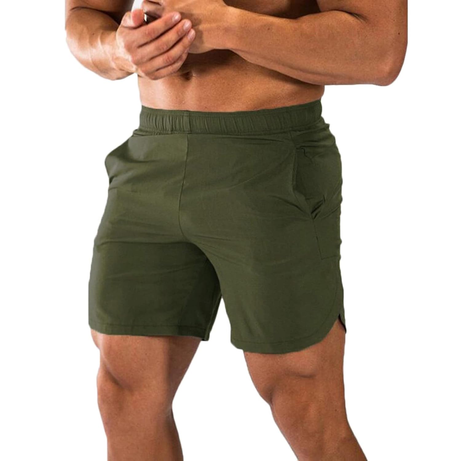 Uillui Mens Workout Gym Shorts 5 Inch Breathable Lightweight Athletic Sport Running Shorts Training Sweat Shorts with Pocket