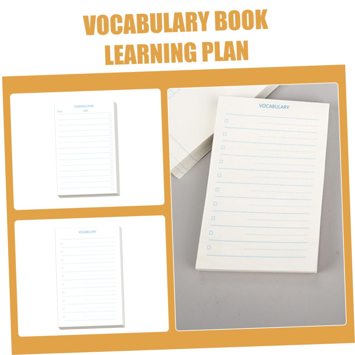 Angoily 2 Pièces Mots Portable Petits Blocs Notes Colorés avec Pages Lisses pour Mémos et Plans Étude Pratique pour Étudiants