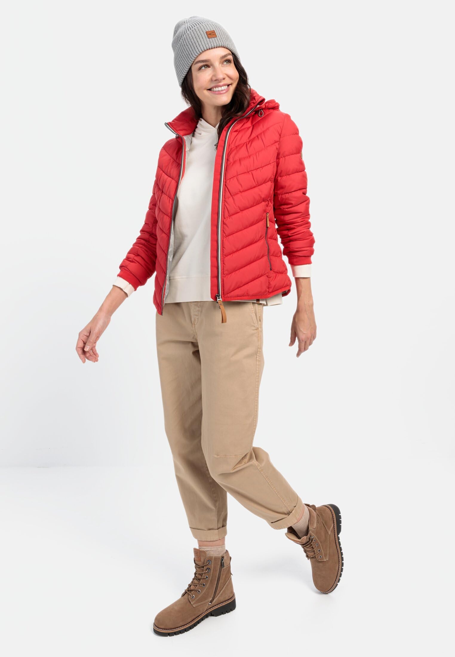 camel active Damen Steppjacke aus recyceltem Polyester