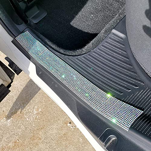 TRUE LINE Automotive Car Diamond Sill Door Bumper Bling Trim Universal Strips 2PC