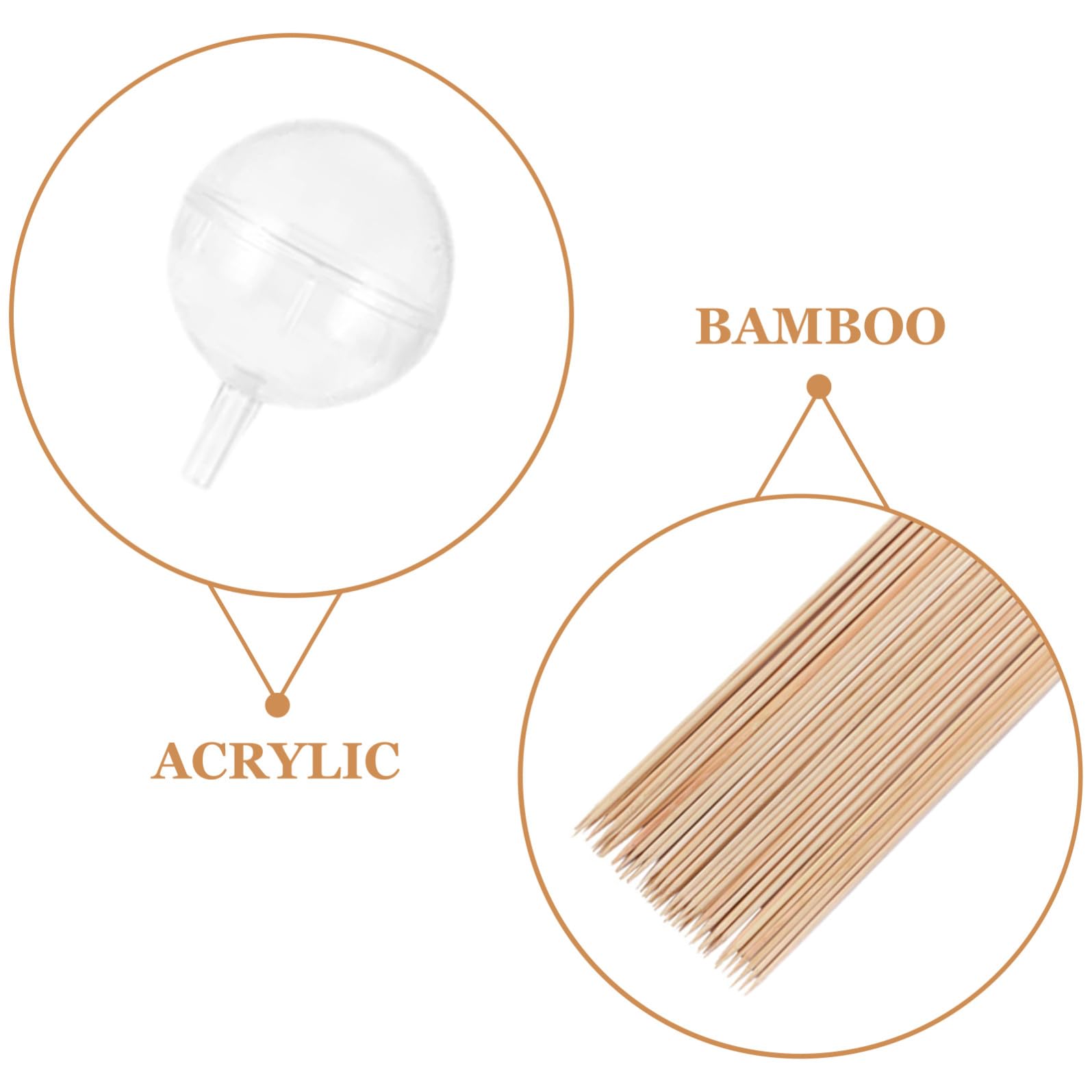 1 Satz Schokoladen-trüffel-Tasse Milchschokolade Halter Für Bonbonsträuße Zuckerwattemaschine Pralinen Gummiballmaschine Bulk-Schokolade Pongbälle Bambus + Acryl 100st