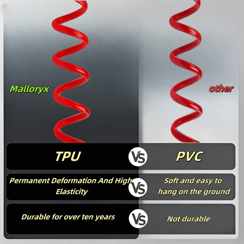 6' Breakaway Trailer Cable Trailer Brake Cable RV Stainless Steel Spring Towing Coiled Wire Safety Straps Ground Clip,for Breakaway Switch 4PCS - Image 3