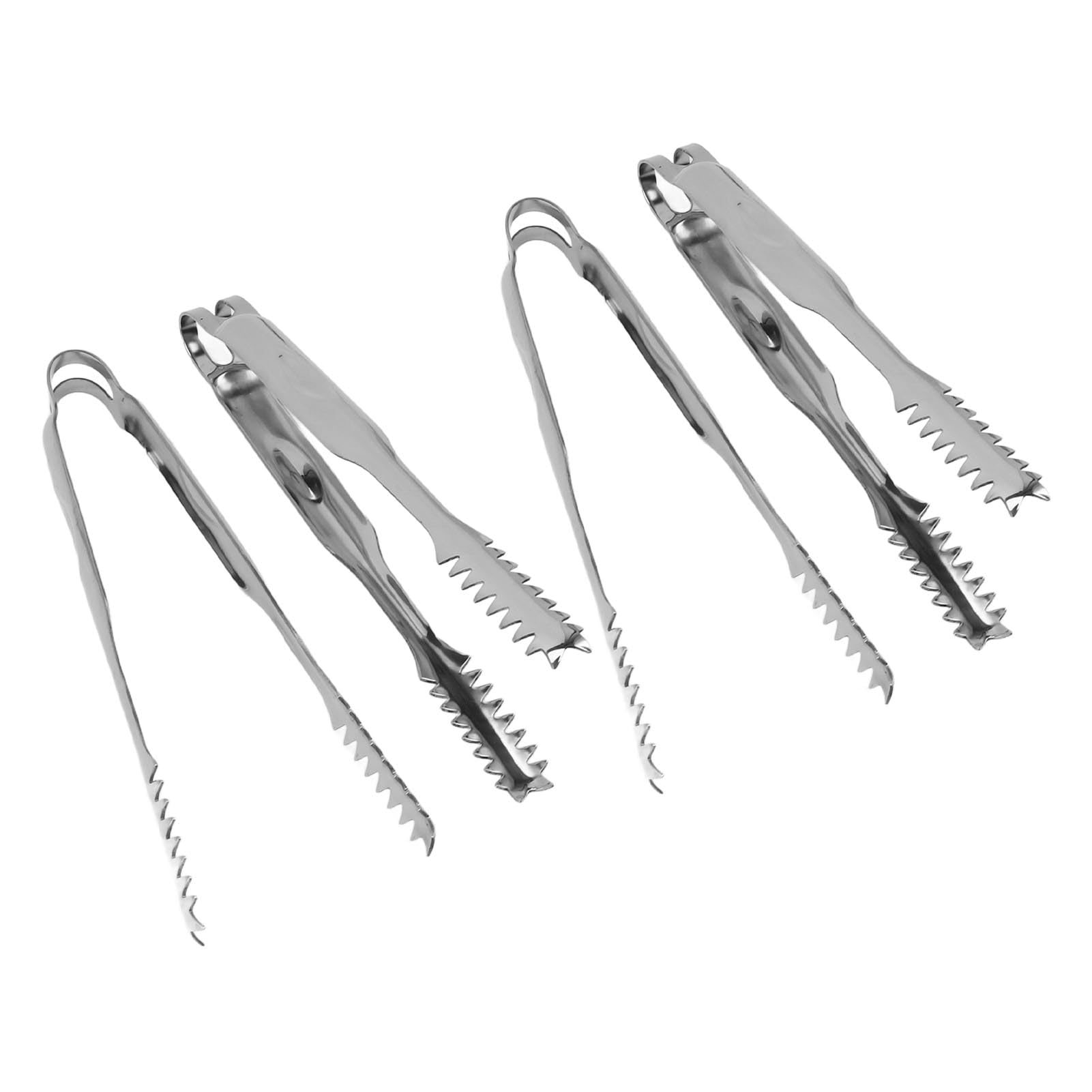 10 pezzi di pinze per ghiaccio in acciaio inox, pinze per alimenti da, griglia, barbecue e bar, pinze multiuso resistenti alla ruggine con presa salda, pinze in metallo faci (22,8 cm)