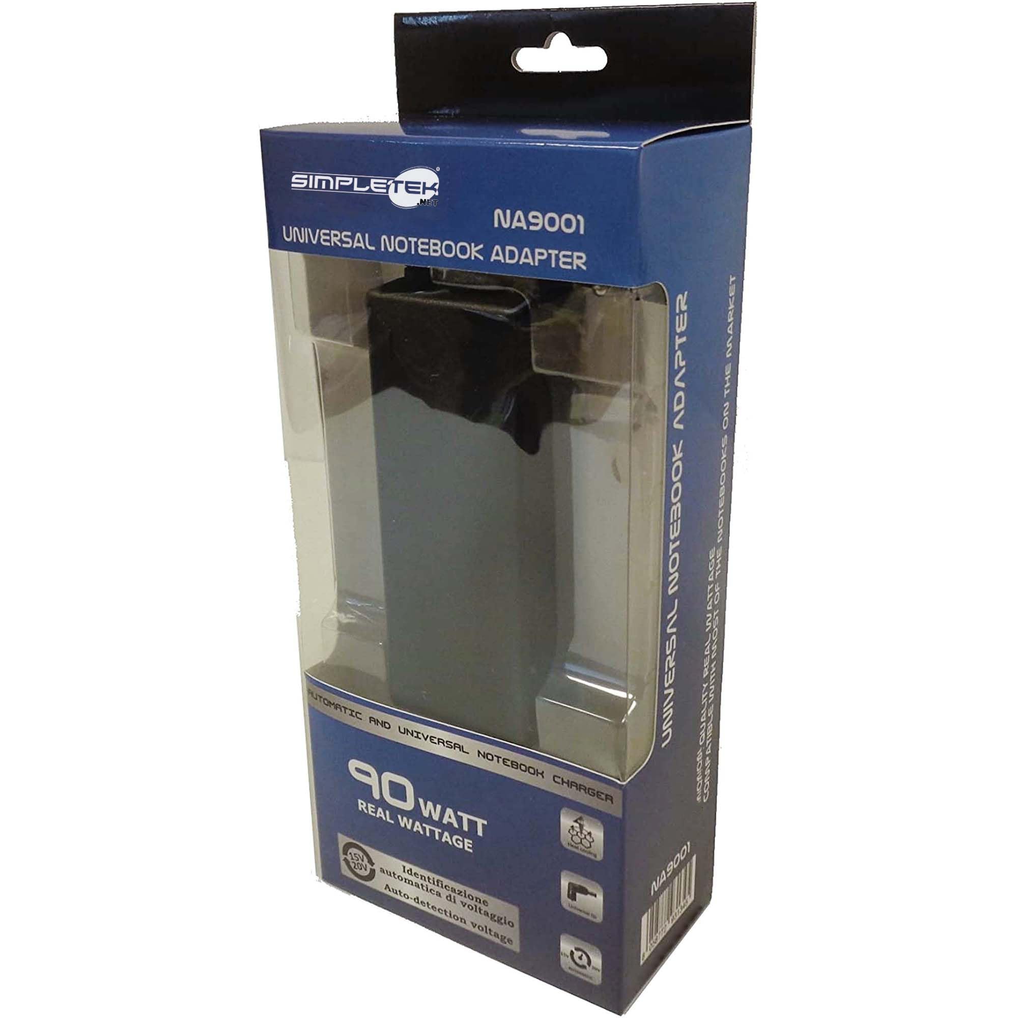 SIMPLETEK Zasilacz do notebooka 90 W, kompatybilny z Acer, kompatybilny z Asus i kompatybilny z Toshiba (M5: 19V, 5,5 x 2,5 mm)
