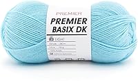 Vista 37 de Premier Yarns Basix Hilo DK, hecho de acrílico, hilo ideal para ganchillo y tejido, lavable a máquina, rosa camafeo, 3.5 onzas, 306 yardas