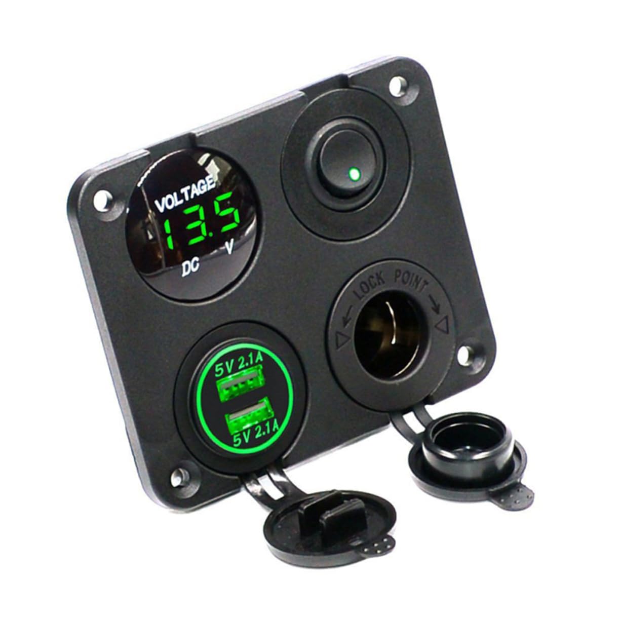 jojofuny 3 Uds 4 1 Voltímetro USB Cargador USB