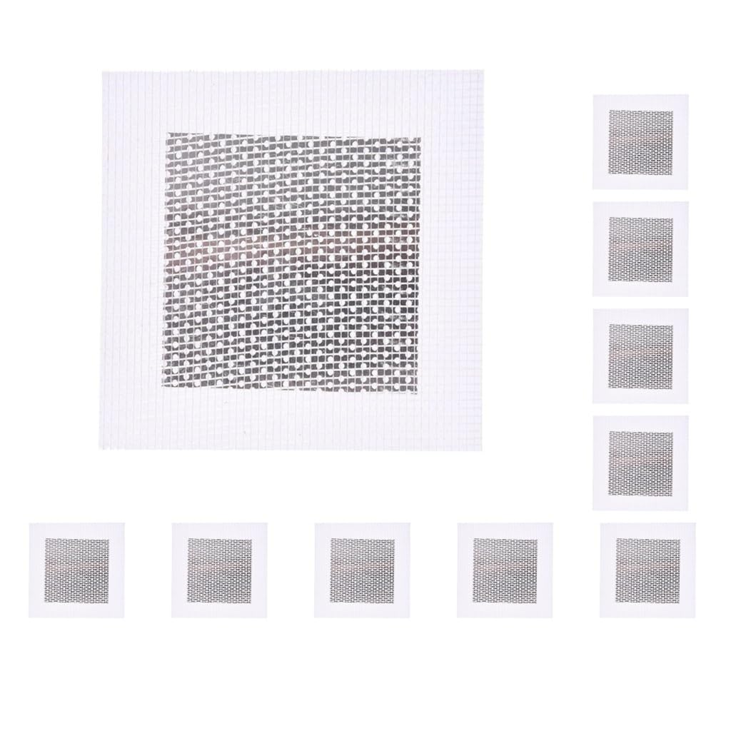 Juego de 10 parches de reparación de pared para reparación de agujeros de yeso, daños en el techo, 6 x 6 pulgadas, color blanco
