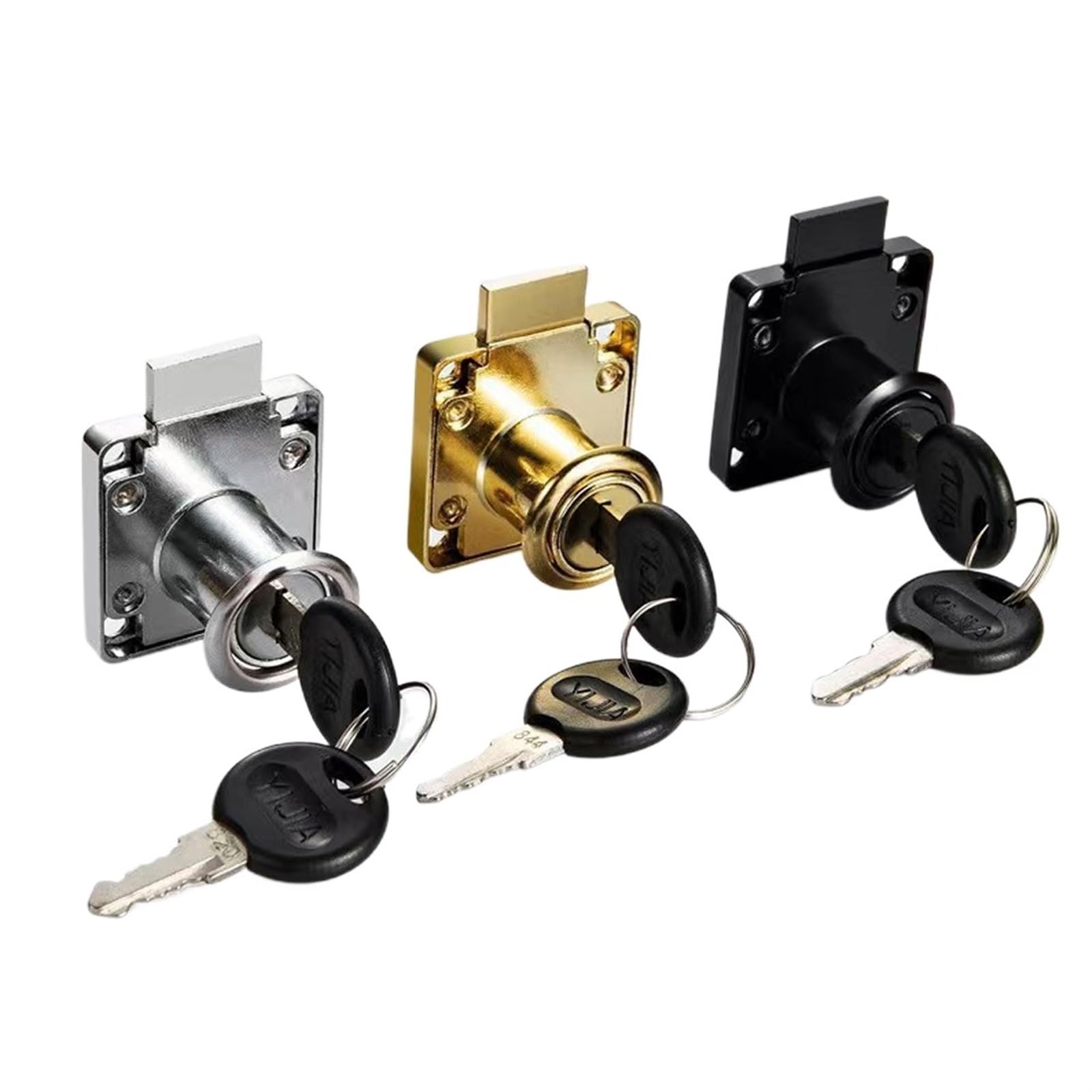 Desk Drawer Lock Wardrobe Locks Cinet Furniture Cam 1Pcs(Sliver-Style3)