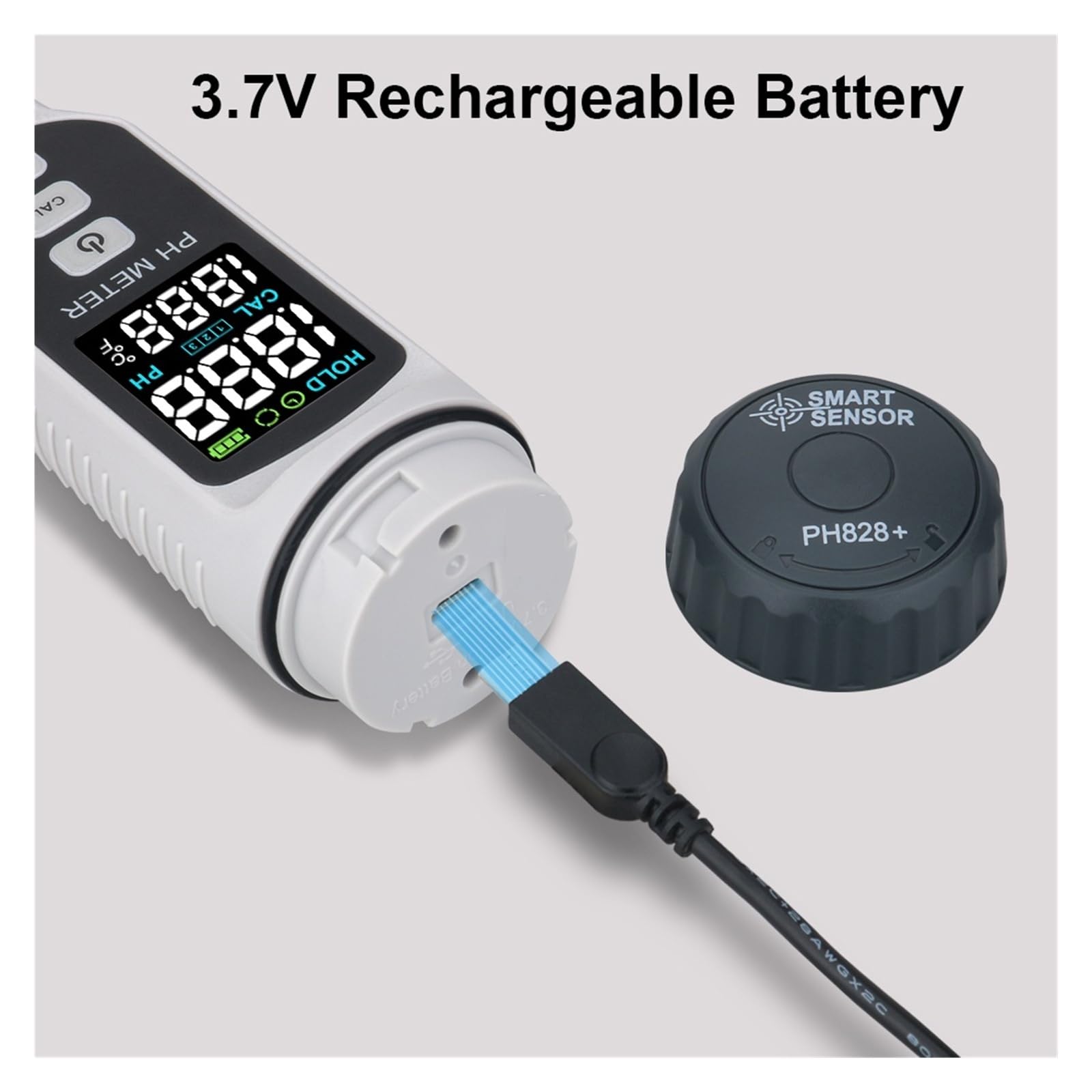 Testeur de qualité de l'eau Testeur de qualité de l'eau de Type Stylo, testeur de pH numérique Professionnel, testeur d'acidité de Piscine Rechargeable
