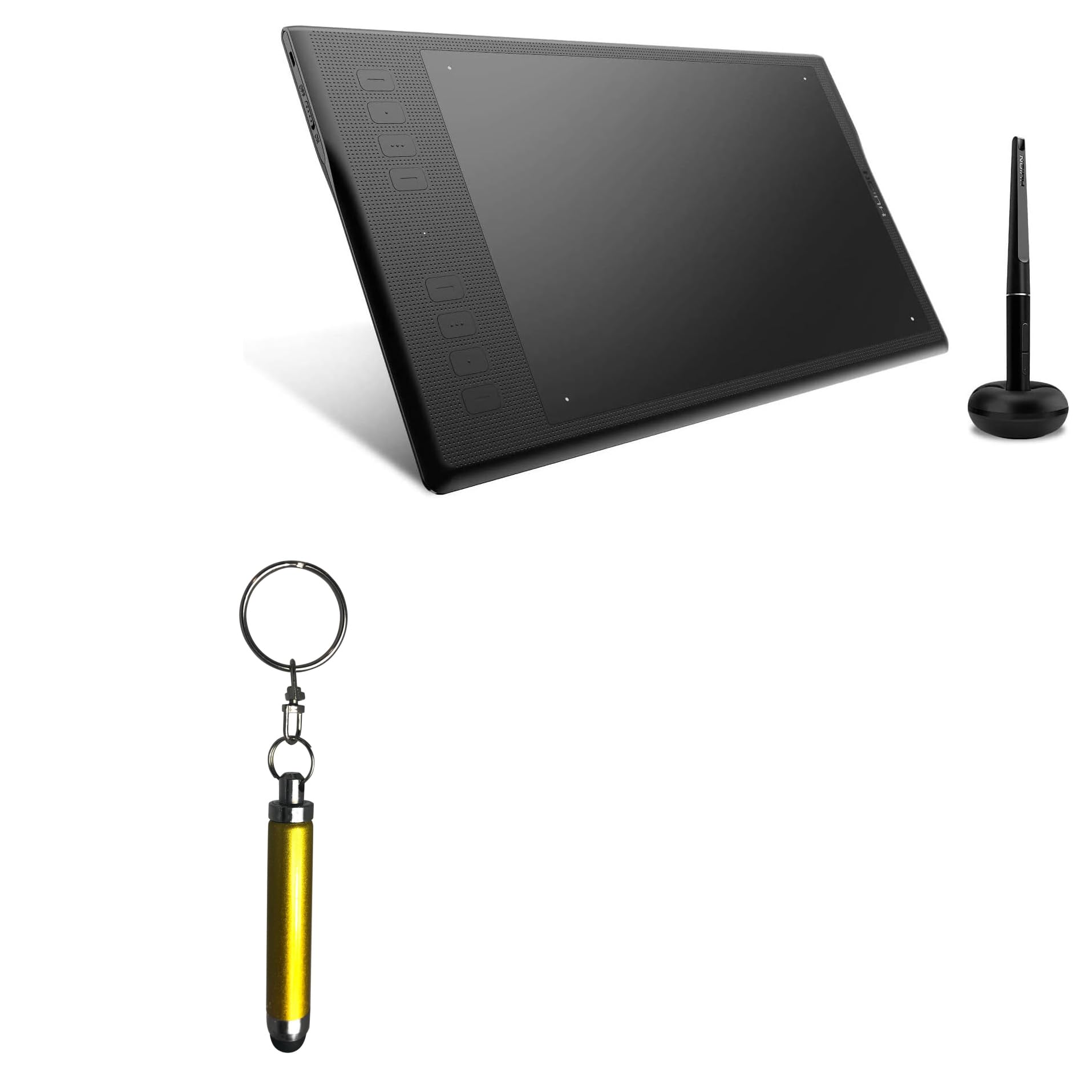 BoxWave Stylus Pen Compatible with Huion Inspiroy Q11K V2 - Bullet Capacitive Stylus, Mini Stylus Pen with Keyring Loop - Bronze