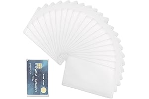 Resilient Card Protection: 50-Pack Plastic Wallet Keepers