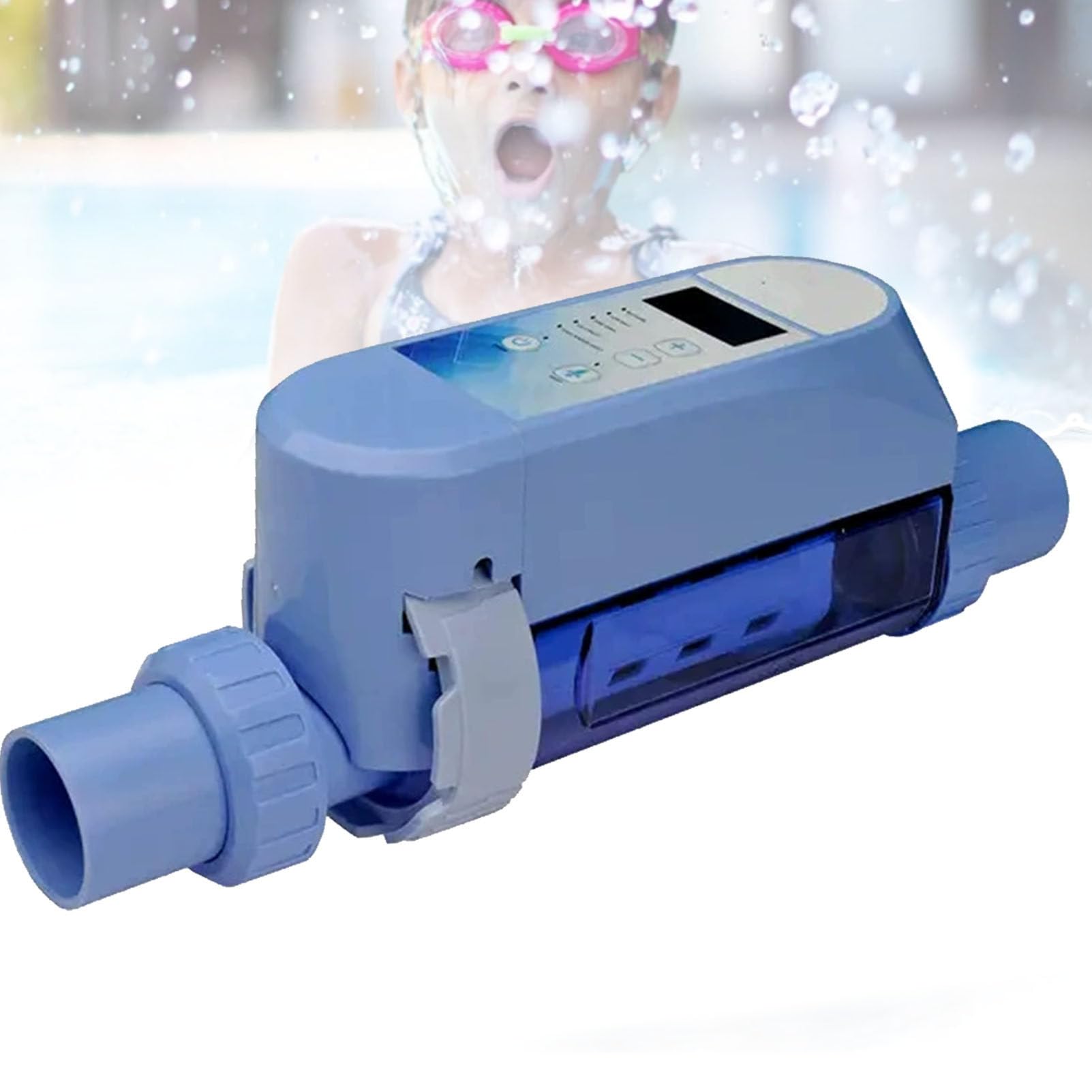 EUMTYDM Saltwater Chlorinator, Auto Cleaning Salt Water Pool Chlorine Generator System for Spa Swimming Pool, Self-Cleaning with Wi-Fi & App Remote Control 50M3/12g/h (size_name 85M3/20g/h)